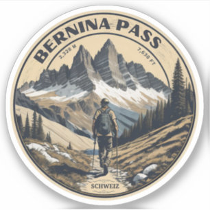 bernina pass swizerland outdoors mountain pass sticker