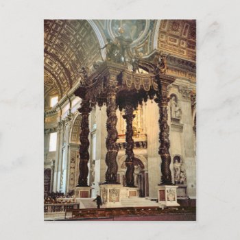 Bernini's Canopy Over The High Altar Postcard by allchristian at Zazzle
