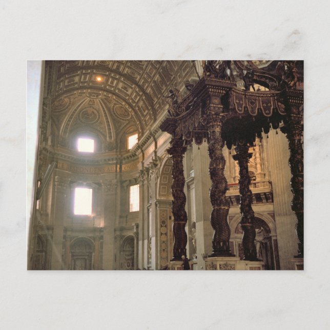 Bernini's canopy, St Peter's Basilica Postcard (Front)