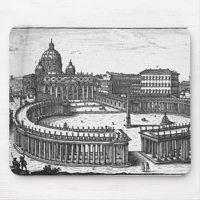 Bernini's original plan for St. Peter's Square Mouse Pad (Front)