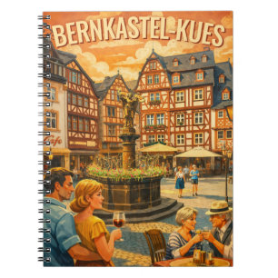 Bernkastel-Kues Germany Vintage Travel Art Notebook