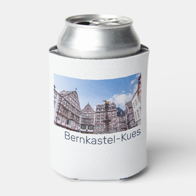 Bernkastel-Kues Historic Facades Germany Souvenir Can Cooler (Can Front)