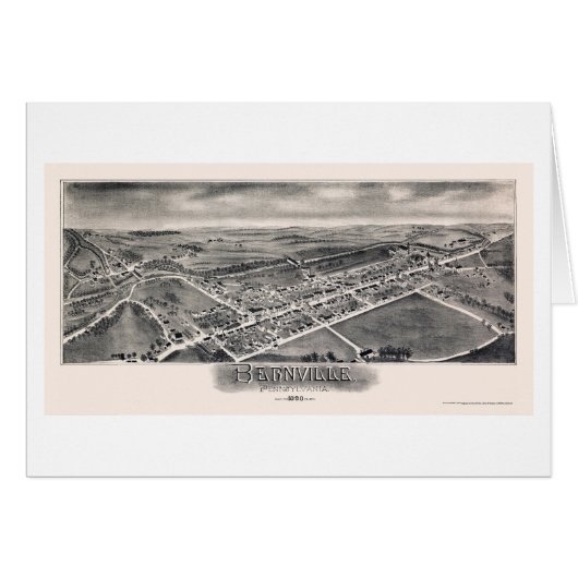 Bernville, PA Panoramic Map - 1898 Cards (Front Horizontal)