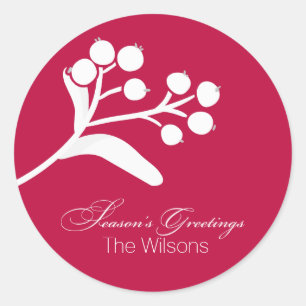 Berries and Branches Holiday Wishes stickers