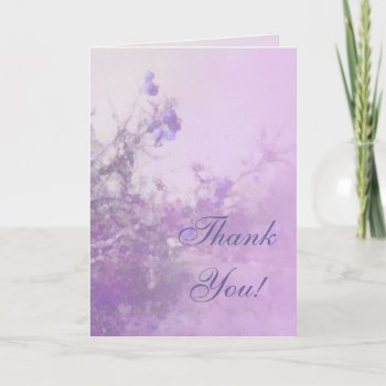 Berries And Branches Light Purple Pink Thank You Card by profilesincolor at Zazzle