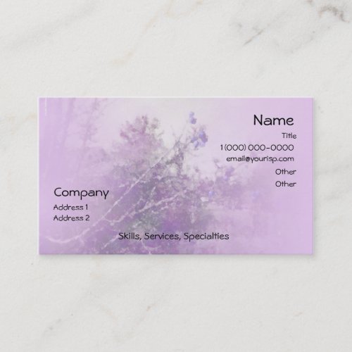 Berries and Branches Lilac Pink Business Card