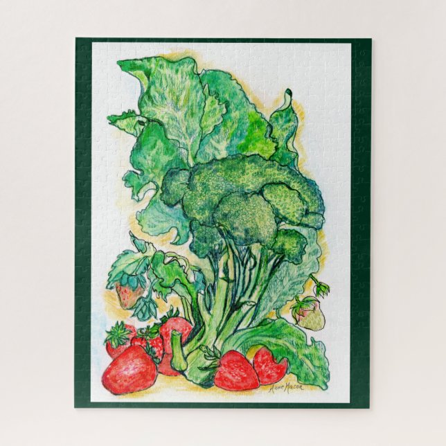 Berries and Broccoli Jigsaw Puzzle (Vertical)