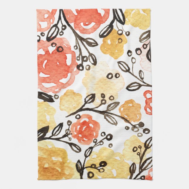 Berries and Floral Towel (Vertical)