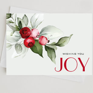 Berries and Greenery Christmas Card