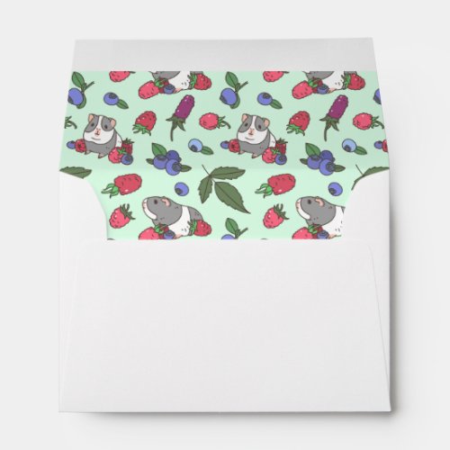 Berries and Guinea pig Pattern Envelope