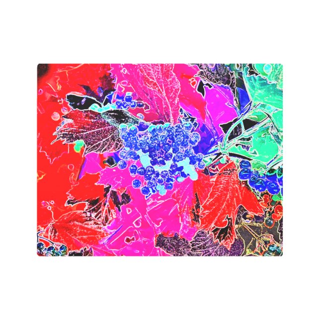 BERRIES AND LEAVES METAL PRINT (Front)