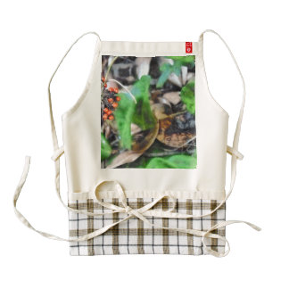 Berries and plant zazzle HEART apron
