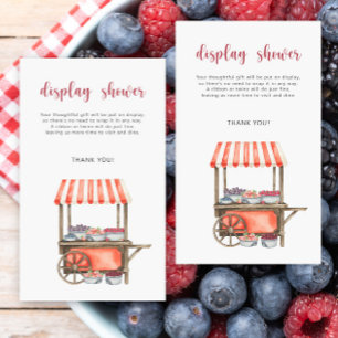 Berries baby shower - display shower enclosure card