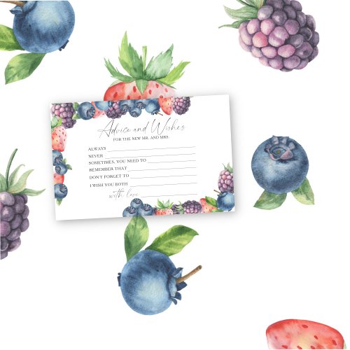Berries _ Bridal Shower Advice and Wishes Stationery
