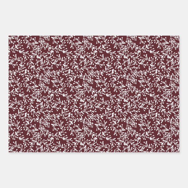 berries, burgundy. wrapping paper sheets (Front)