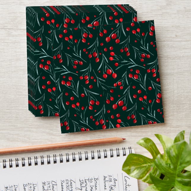 Berries Christmas - Traditional Christmas Colors Envelope (Stacked)