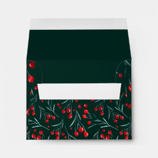Berries Christmas - Traditional Christmas Colors Envelope
