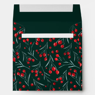 Berries Christmas - Traditional Christmas Colors Envelope
