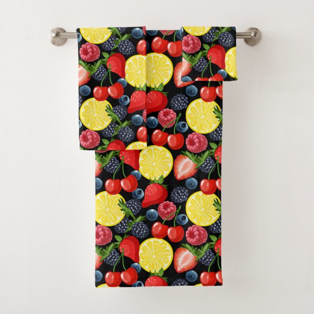 Berries & Citrus Bliss Bath Towel Set (Insitu)
