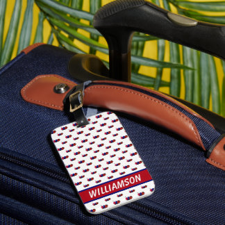 Berries Fruit Pattern Red Blue Personalize Luggage Tag