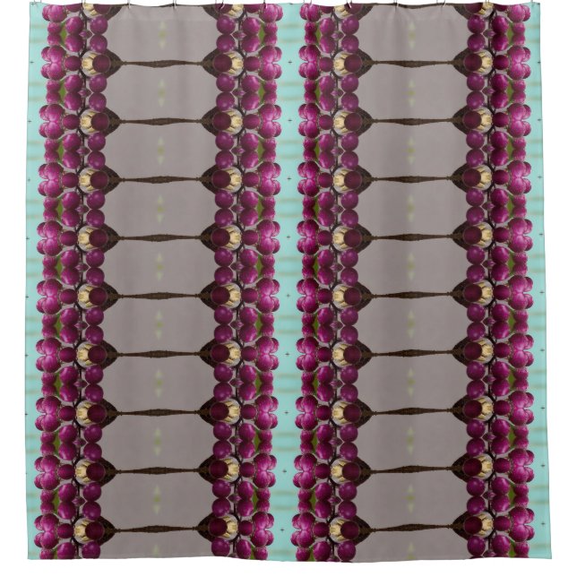 Berries Ikat 5 Shower Curtain (Front)
