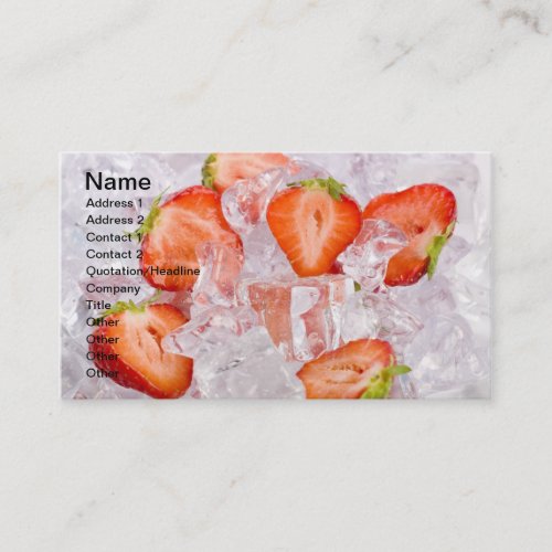 Berries in ice business card