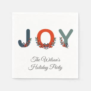 Berries Joy Christmas Berries Holiday Party Napkins