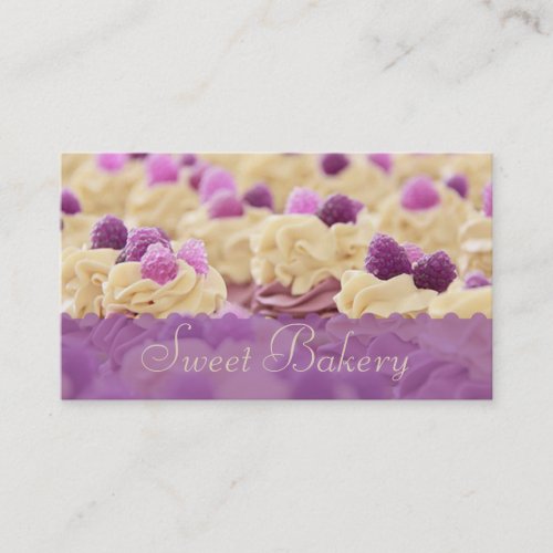 Berries n' Cream Cupcake Bakery Business Card Templates