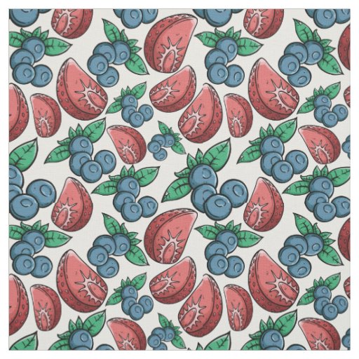 Berries Pattern fabric