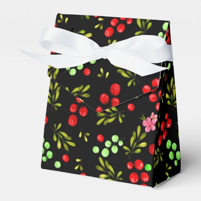 Berries Pattern Favor Boxes (Front Side)