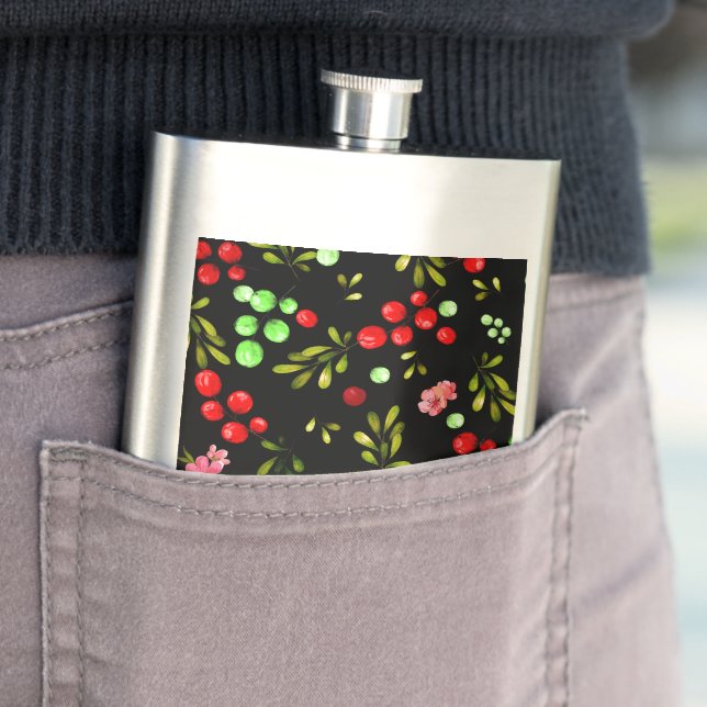 Berries Pattern Flask (In Situ)