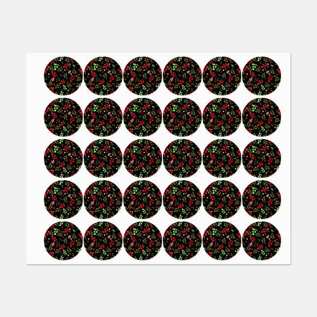 Berries Pattern Labels (Sheet)