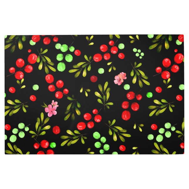 Berries Pattern Metal Print (Front)