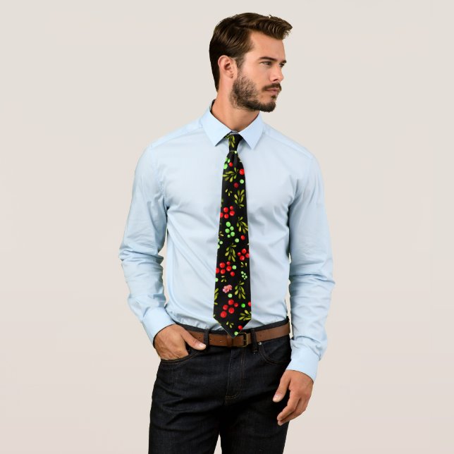 Berries Pattern Neck Tie (In Situ)