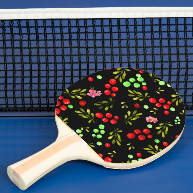 Berries Pattern Ping Pong Paddle (Insitu)