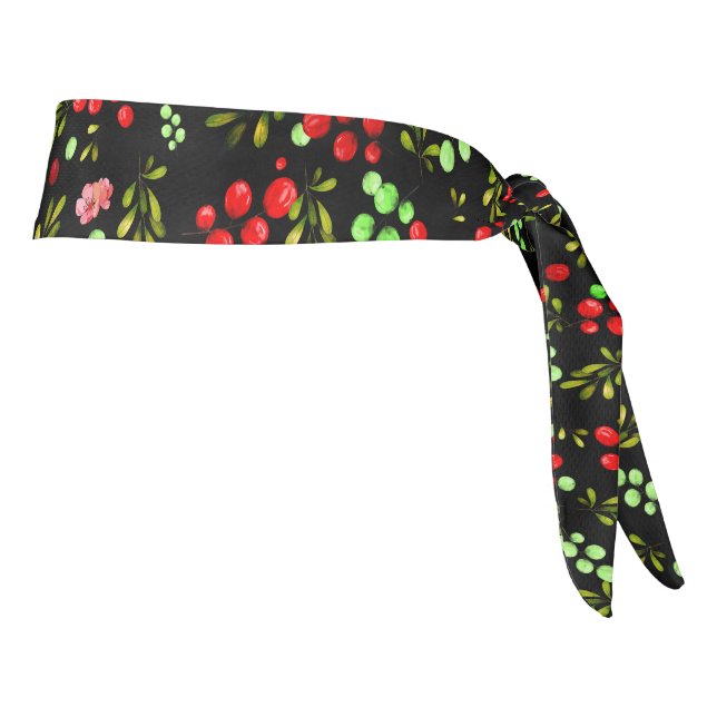 Berries Pattern Tie Headband (Rotate 90)