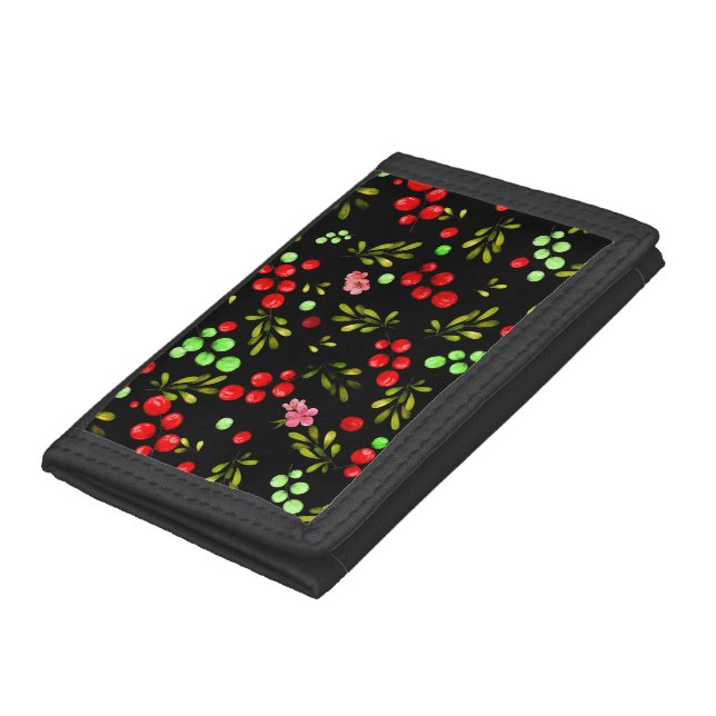 Berries Pattern Trifold Wallet (Bottom)
