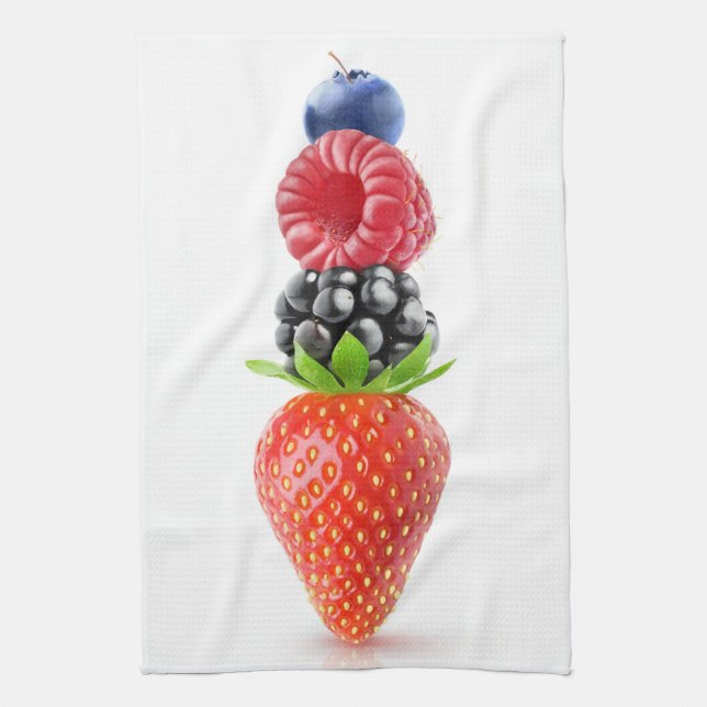 Berries pyramid kitchen towel (Vertical)