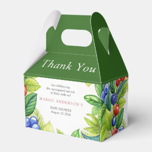 Berries Strawberry Berry Sweet Baby Shower Favor Boxes