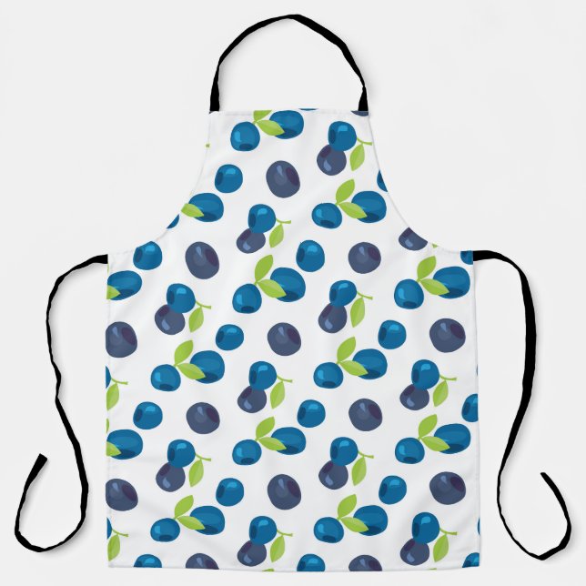 Berries Vintage Blueberry Bilberry Illustration Apron (Front)