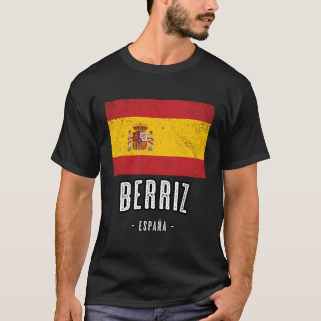 Berriz Spain Es Flag City Bandera Ropa T-Shirt (Front)