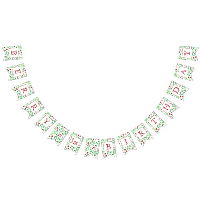 Berry 1st Birthday Banner (All)