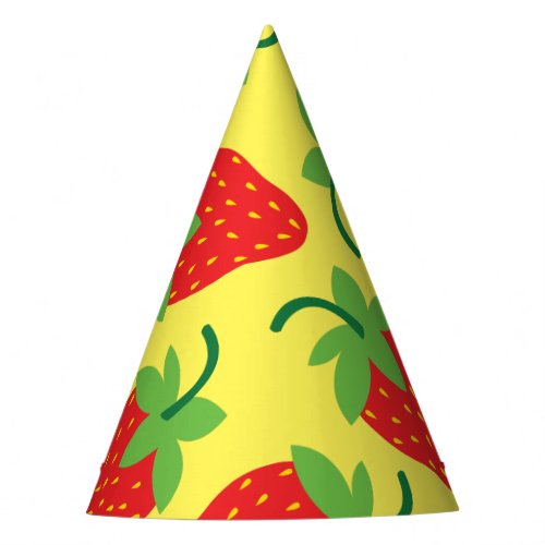 Berry 1st Birthday Cute Strawberry Colorful Mod Party Hat