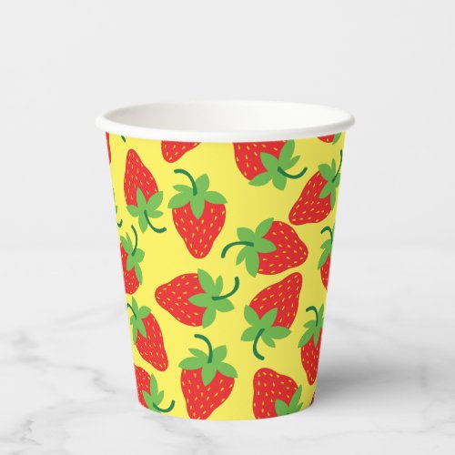 Berry 1st Birthday Cute Strawberry Kids Paper Cups