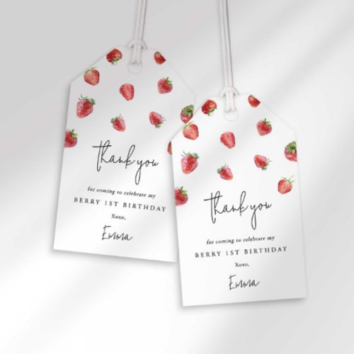 Berry 1st Birthday Favor Tag