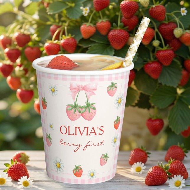 Berry 1st Birthday Strawberry Paper Cups (Berry 1st Birthday Strawberry Paper Cup)