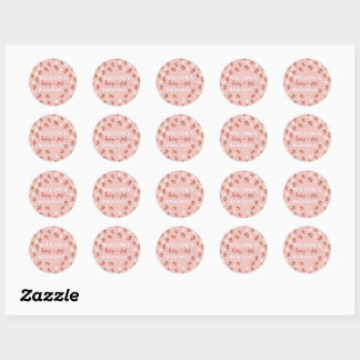Berry 1st Birthday Strawberry Themed Stickers