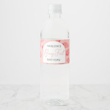 Berry 1st Birthday Water Bottle Label 