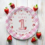 Berry 1st Birthday Wavy Paper Plates<br><div class="desc">Berry 1st Birthday Wavy Paper Plates. Matching items available.</div>