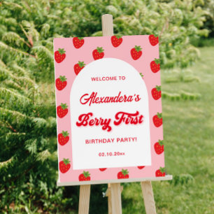 Berry 1st Birthday Welcome Foam Board